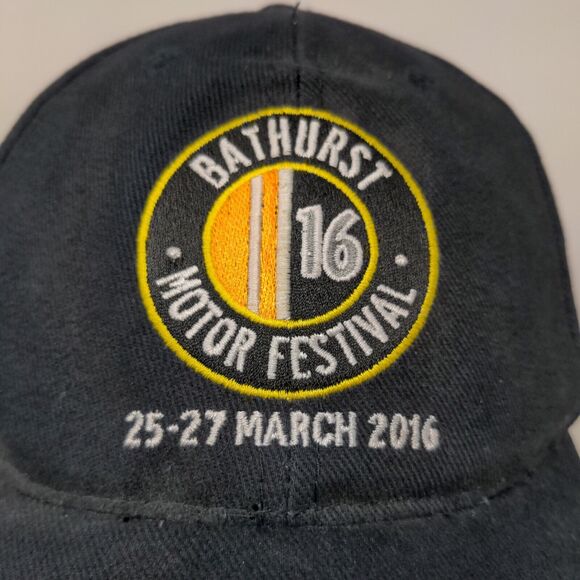 Bathurst Motor Festival 2016 Strapback Hat Black OSFA Embroidered Logo - Picture 4 of 13